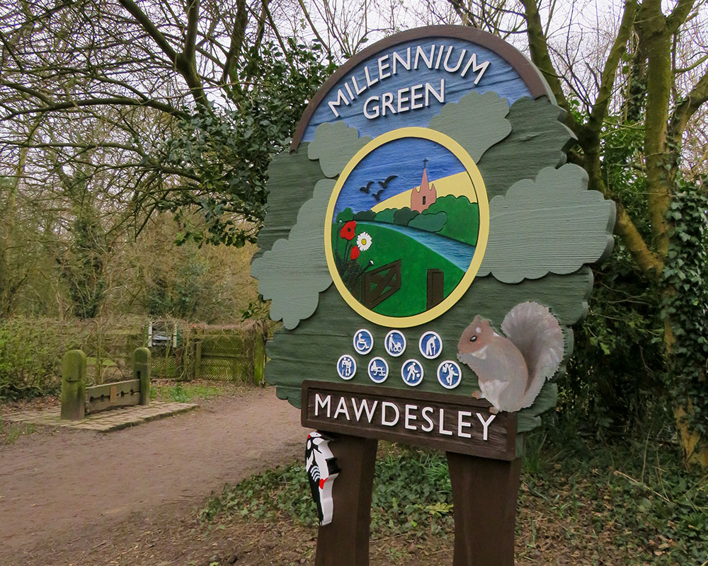 Photograph of the gate of Millennium Green